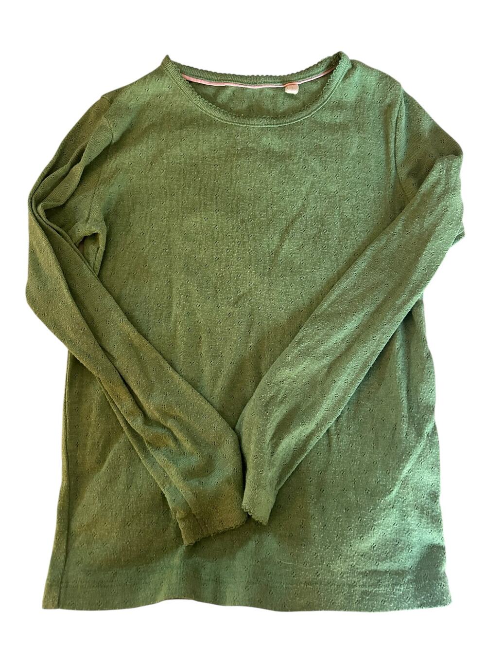 Mini Boden green pointelle shirst sizs 7/8